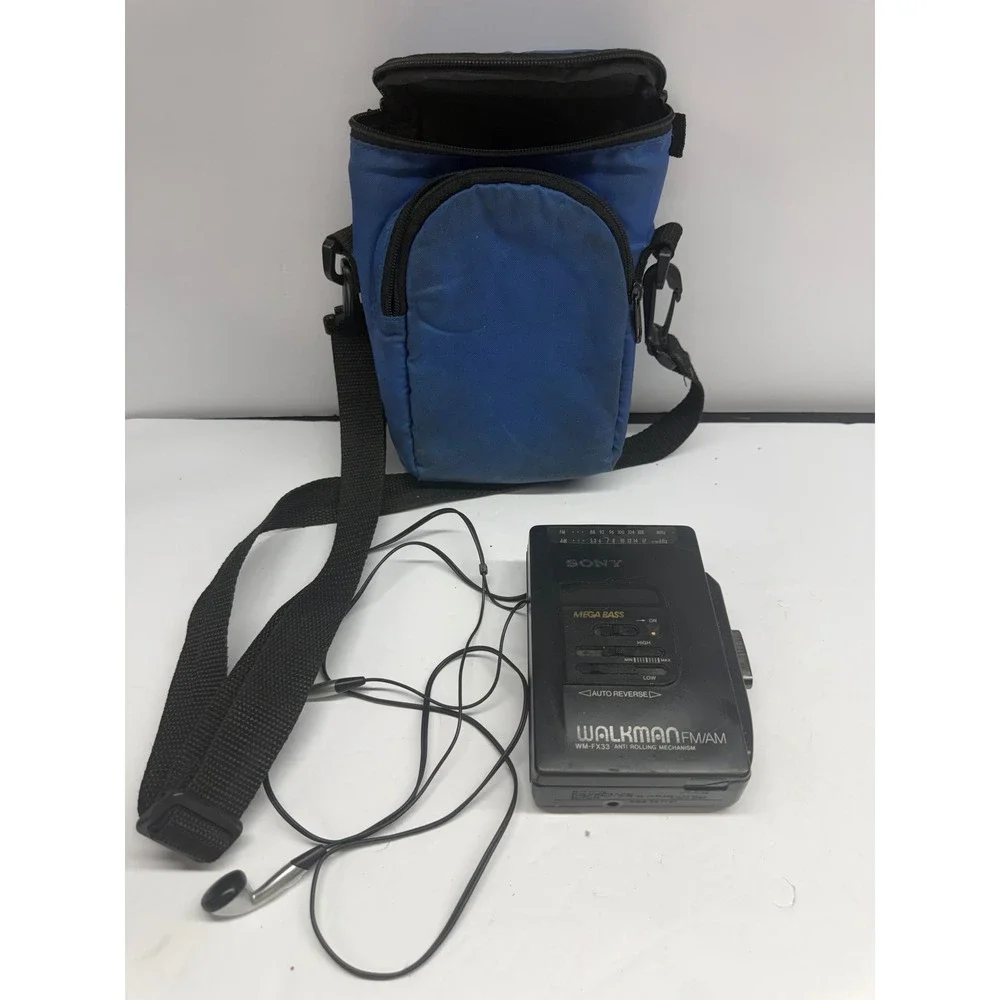 Sony Walkman WM-FX33 Portable Cassette Player FM AM Radio Mega Bass Bundle WORKS